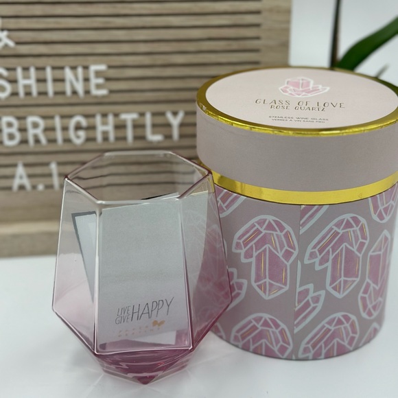 COPY 2 - *New* in box Rose Quartz wine glass (buy 1 or 3) - Picture 2 of 3